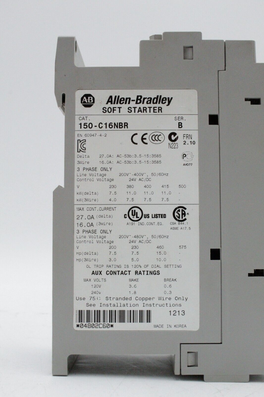 Allen-Bradley 150-C16NBR Soft Starter Module
