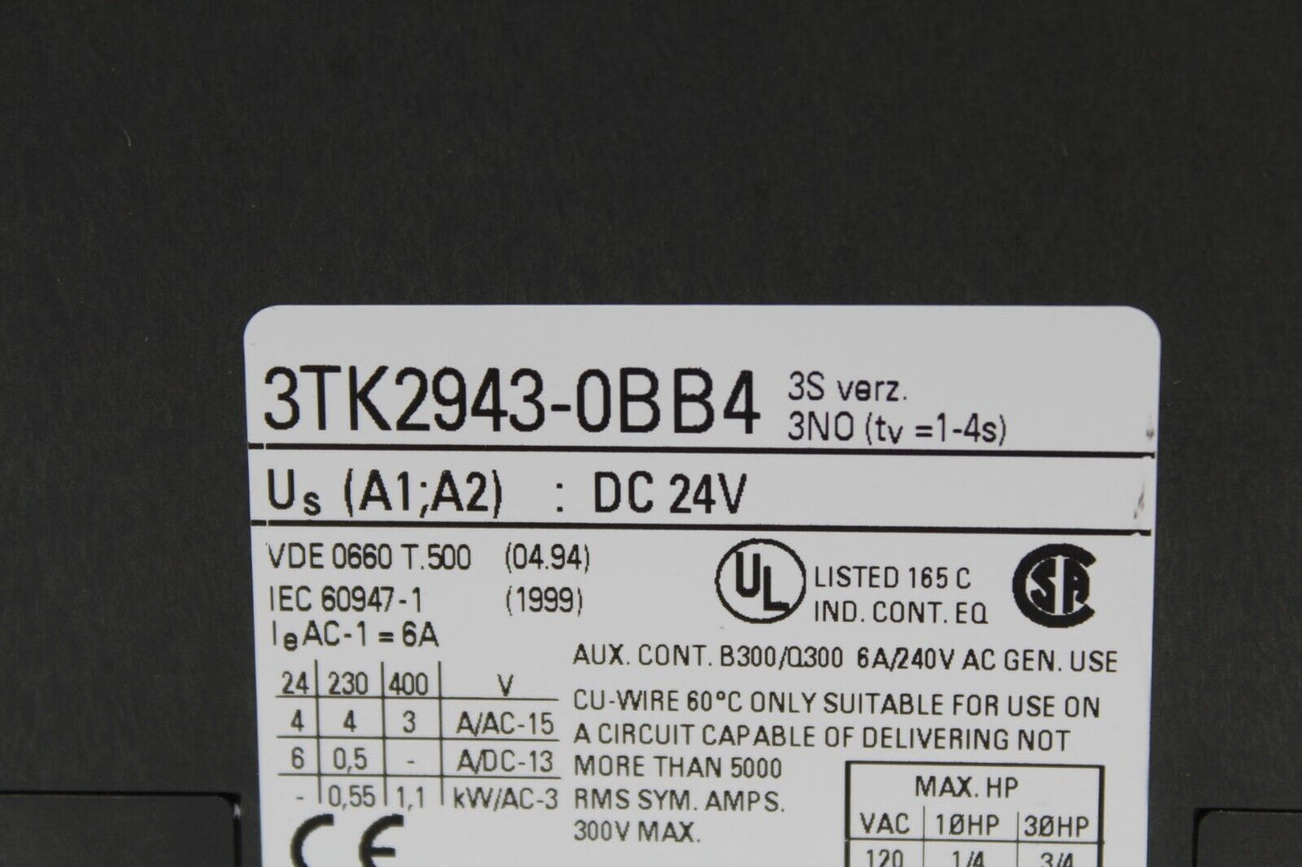 Siemens 3TK2943-0BB4 Safety Relay