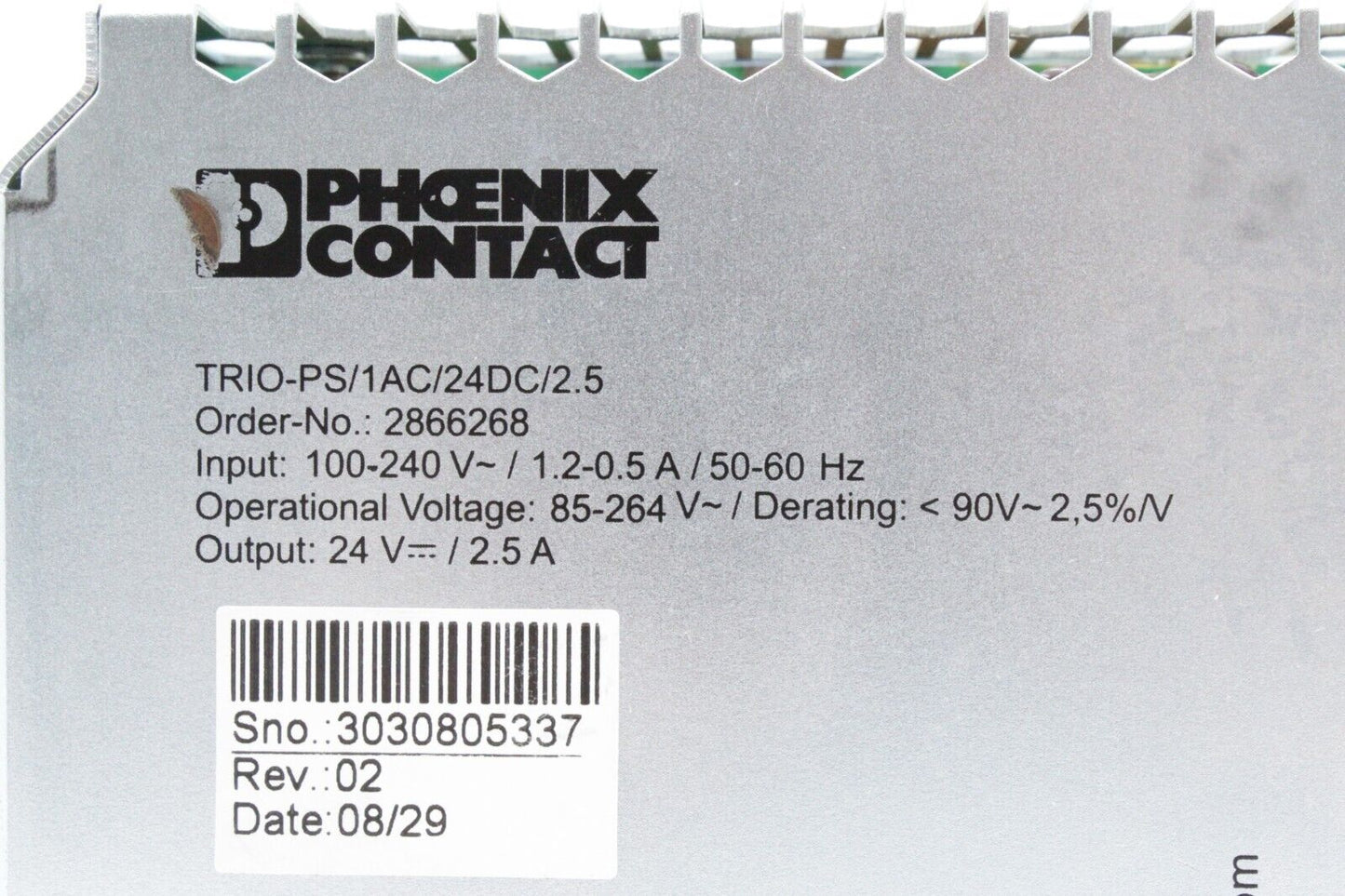 Phoenix Contact TRIO-PS/1AC/24DC/2.5 Power Supply