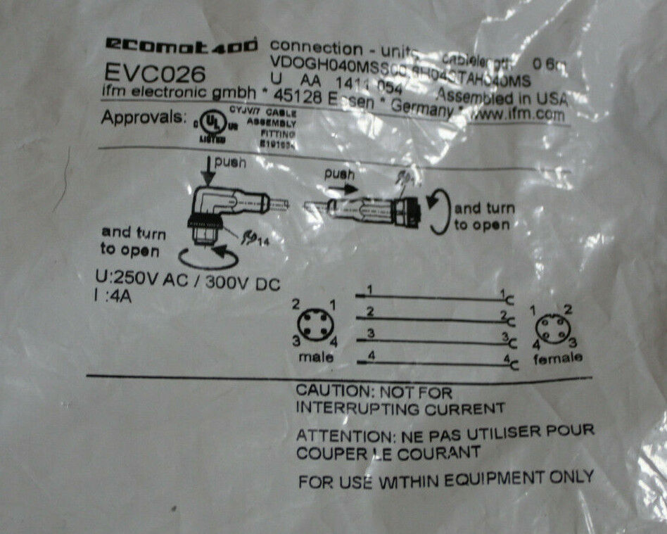 IFM Ecomot 400 EVC026 Cable