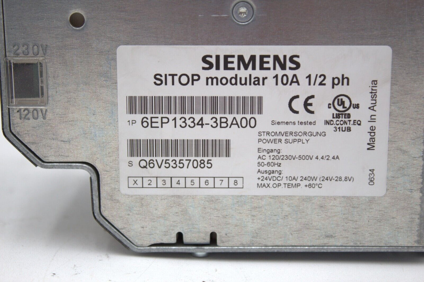 Siemens 6EP1334-3BA00 Power Supply