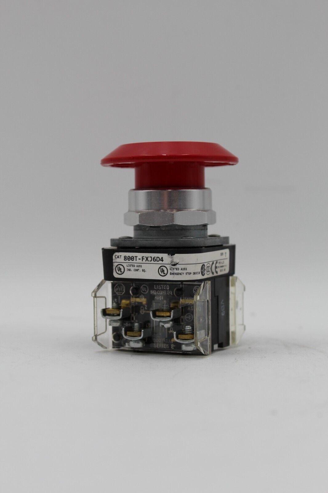 Allen-Bradley 800T-FXJ6D4 Push-Pull Red Mushroom Push Button