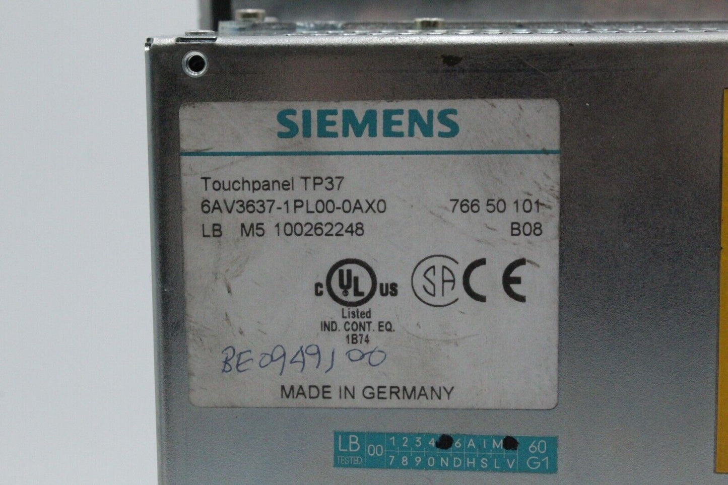 Siemens 6AV3637-1PL00-0AX0 TP37 Touch Panel