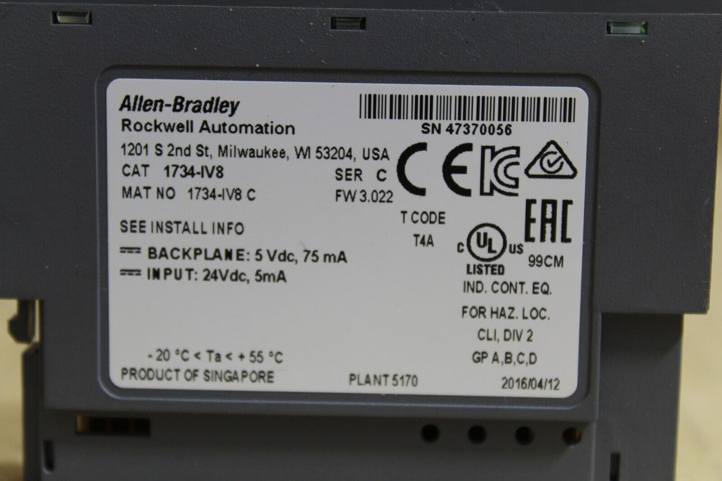 Allen-Bradley 1734-IV8 Input Module