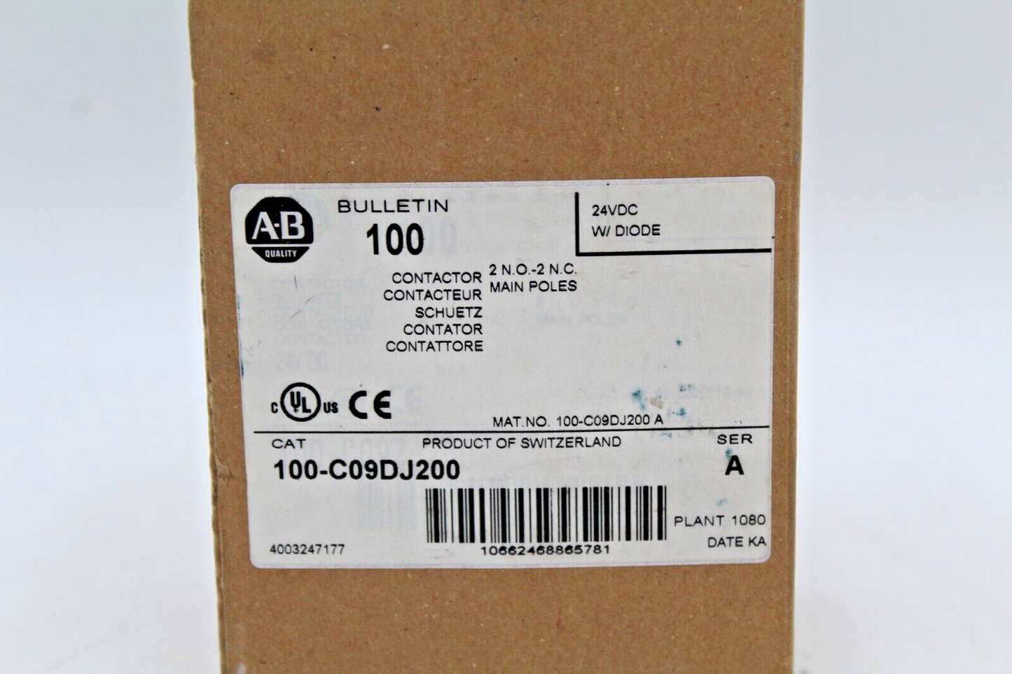 Allen-Bradley 100-C09DJ200 24VDC Contactor