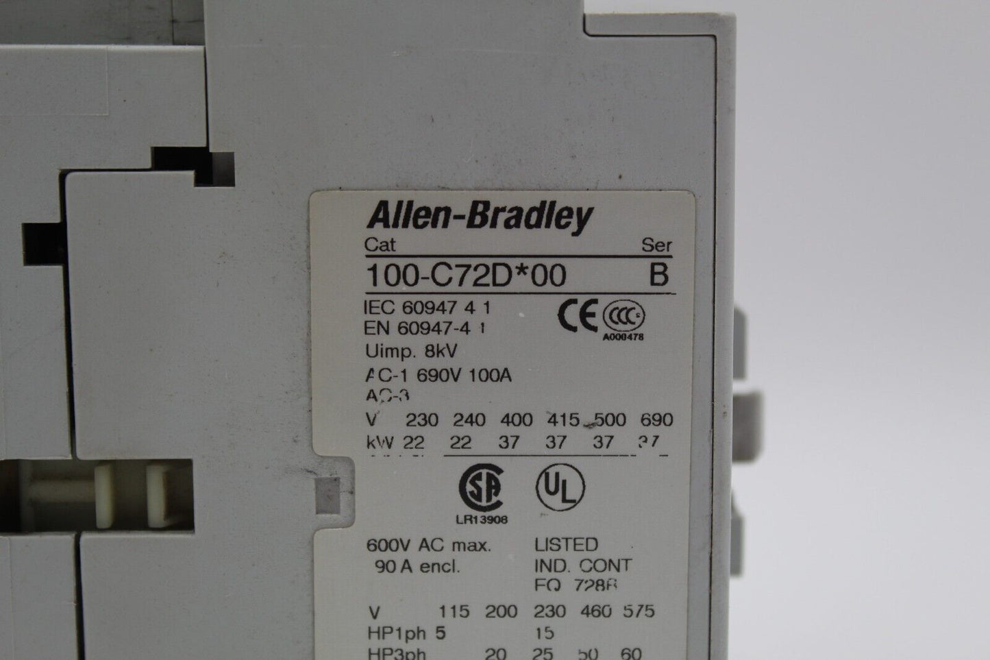 Allen-Bradley 100-C72D*00 Contactor
