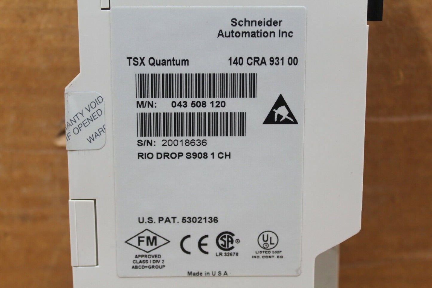 Schneider 140CRA93100 RIO Drop NO Cover*