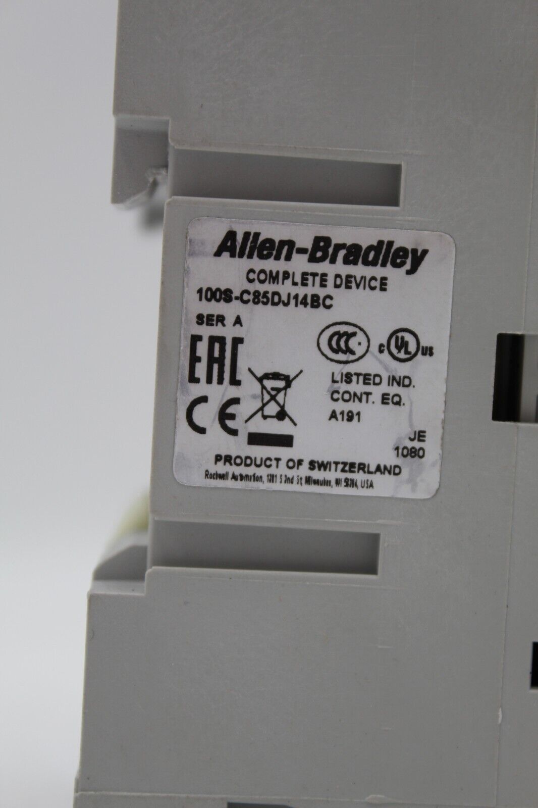 Allen-Bradley 100S-C85DJ14BC Safety Contactor