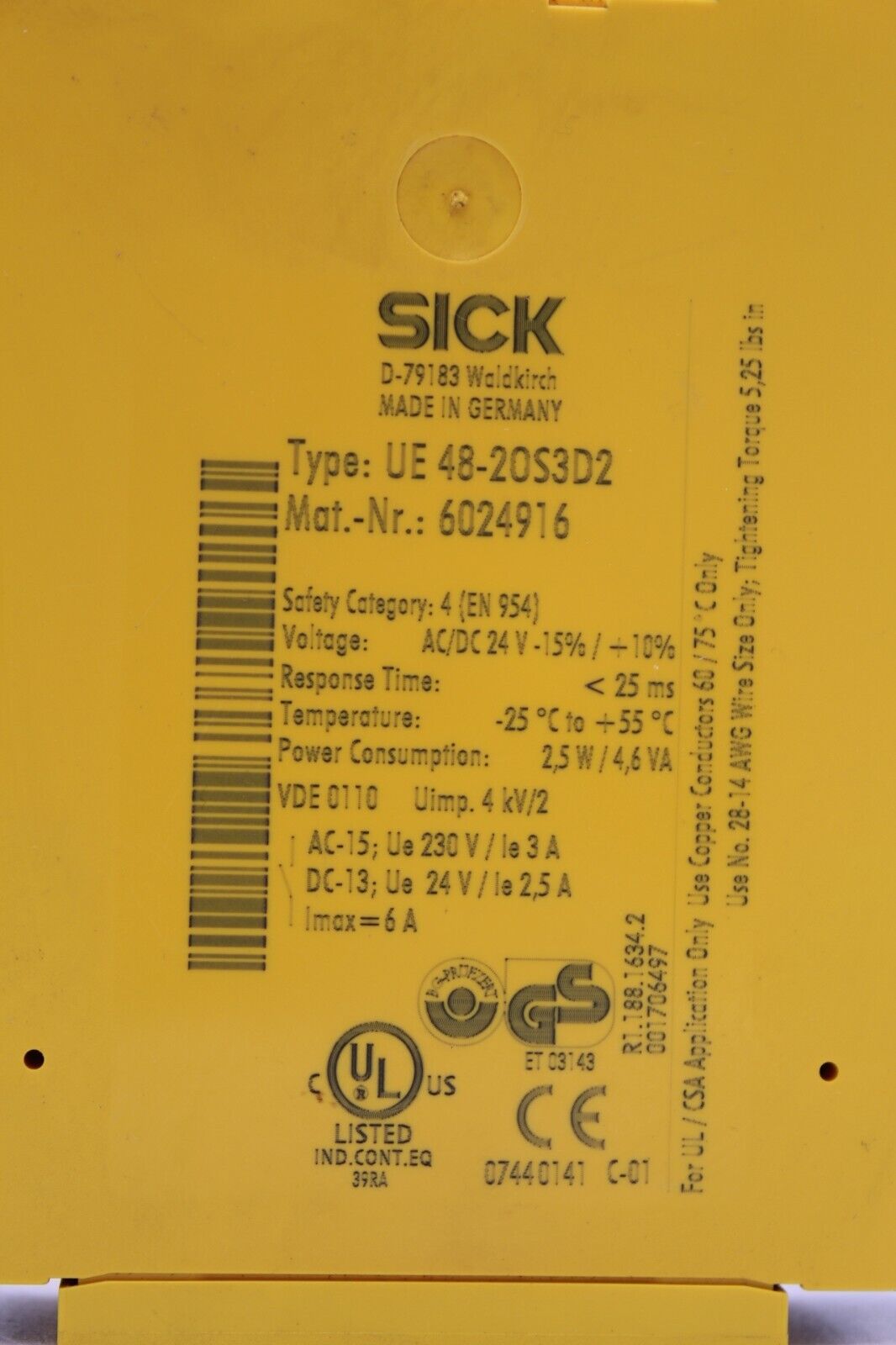 SICK UE48-20S3D2 Safety Relay