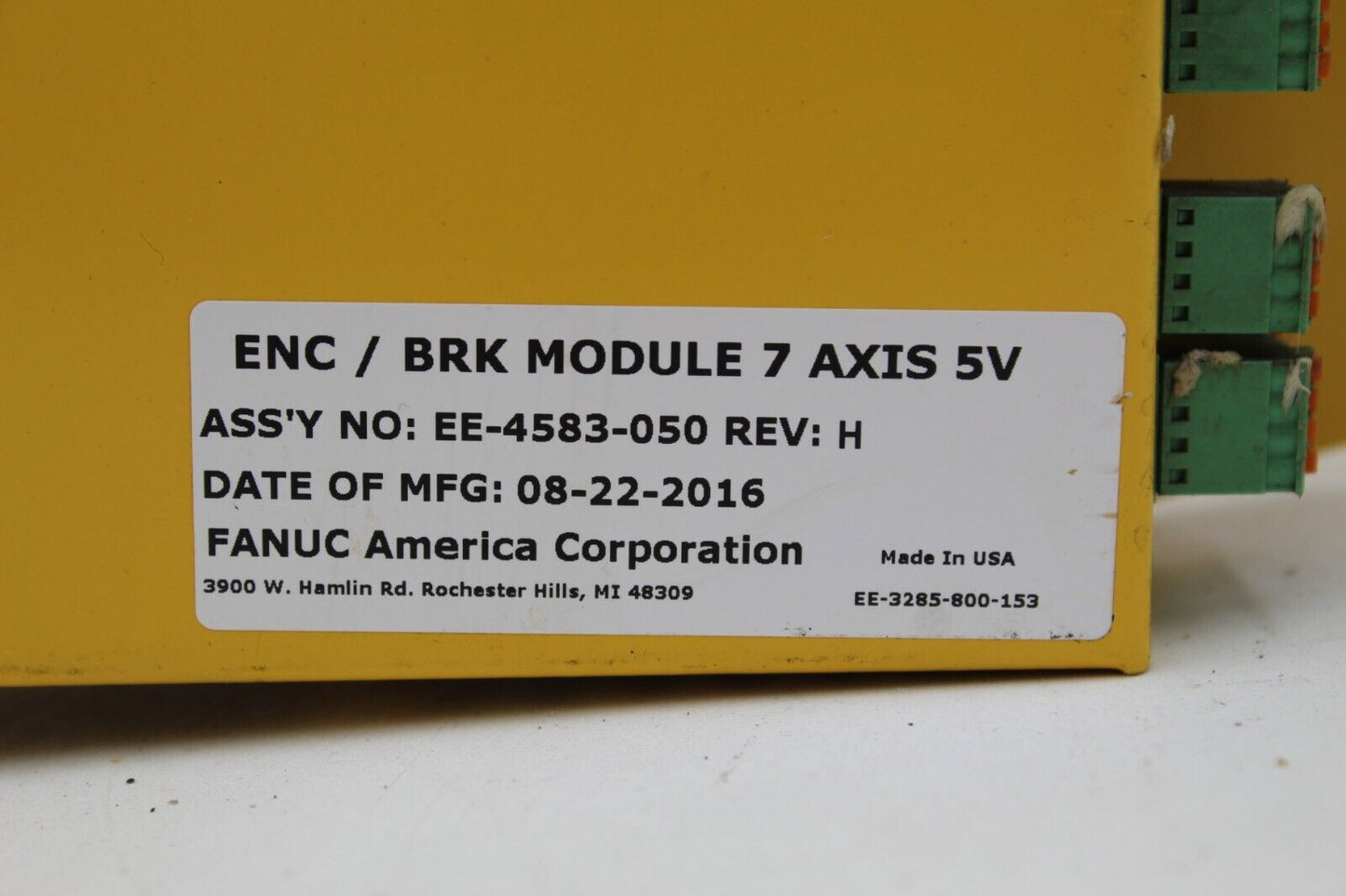 Fanuc EE-4583-050 7 Axis ENC / BRK Module