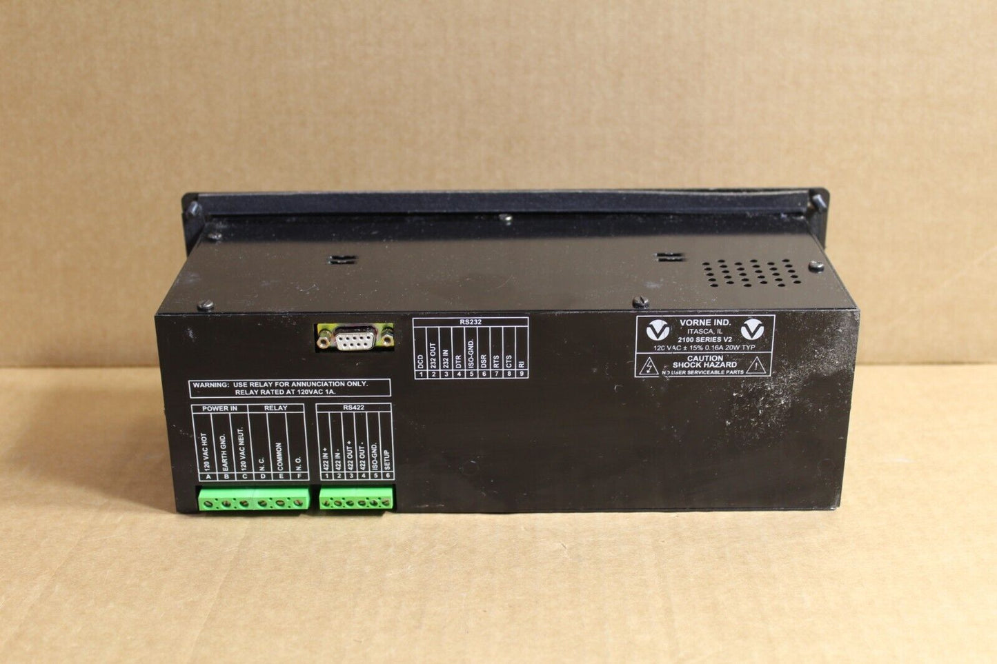 Vorne Industries 2140-SB-120 Operator Panel