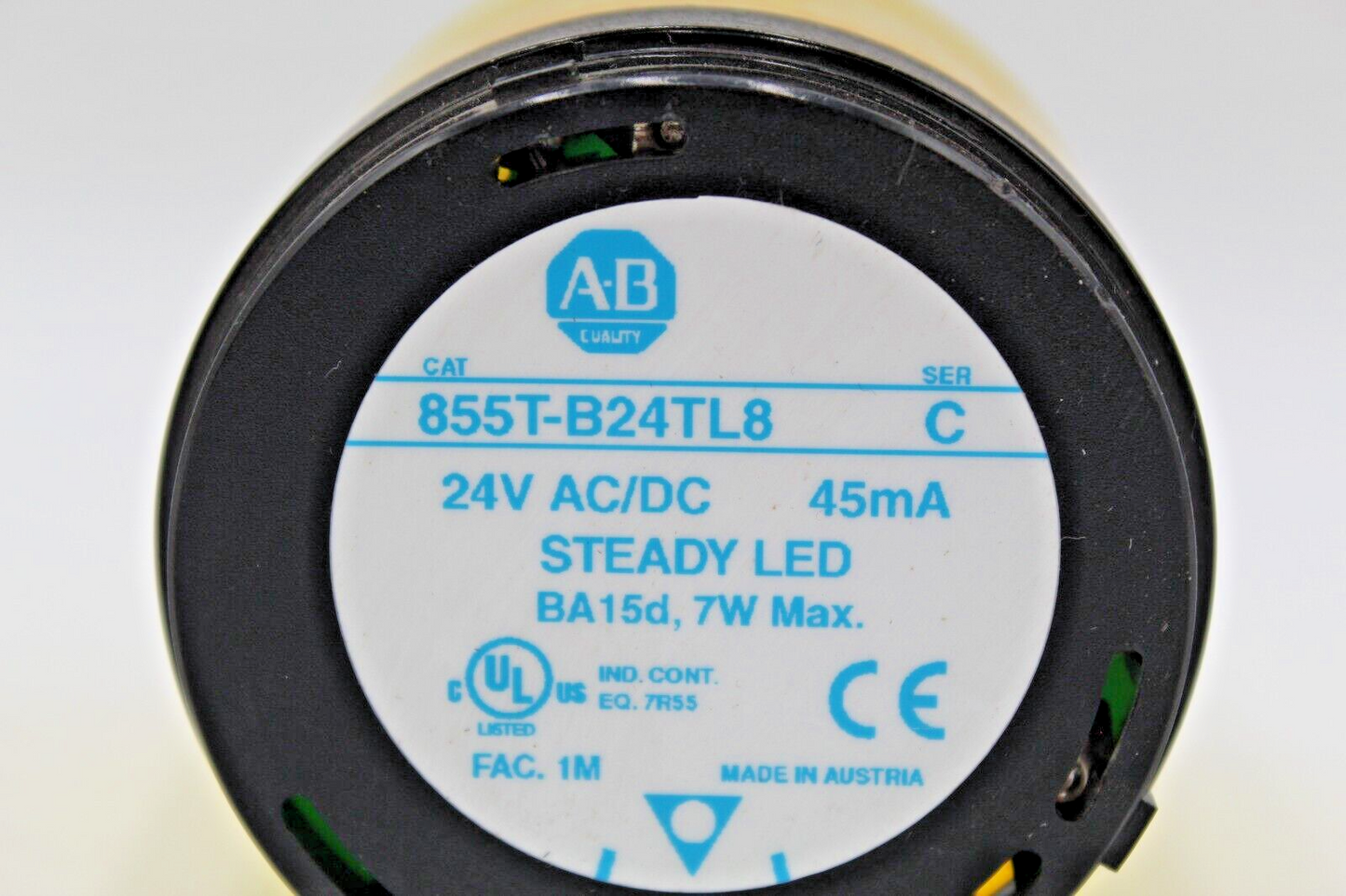 ALLEN-BRADLEY 855T-B24TL8 YELLOW STACK LIGHT