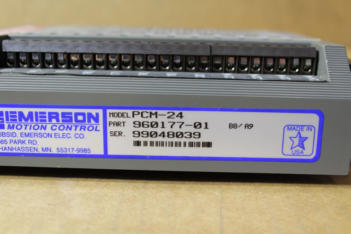 Emerson Motion Control PCM-24 960177-01 Press Feed Controller (Broken Tab)