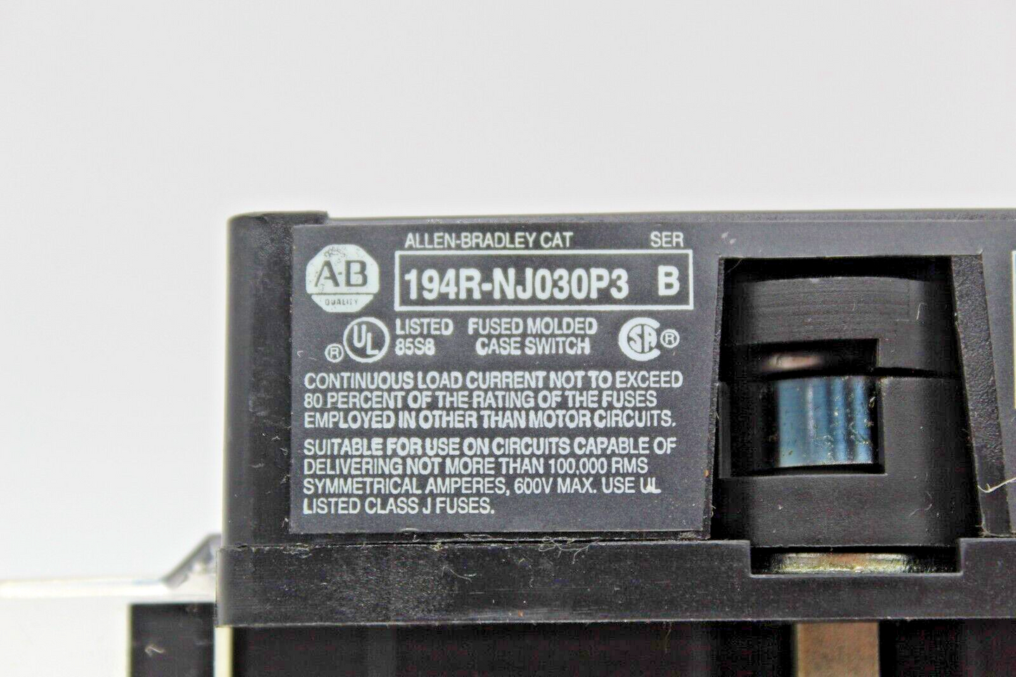 Allen-Bradley 194R-NJ030P3 Fusible Disconnect Switch (No Plastic Cover)