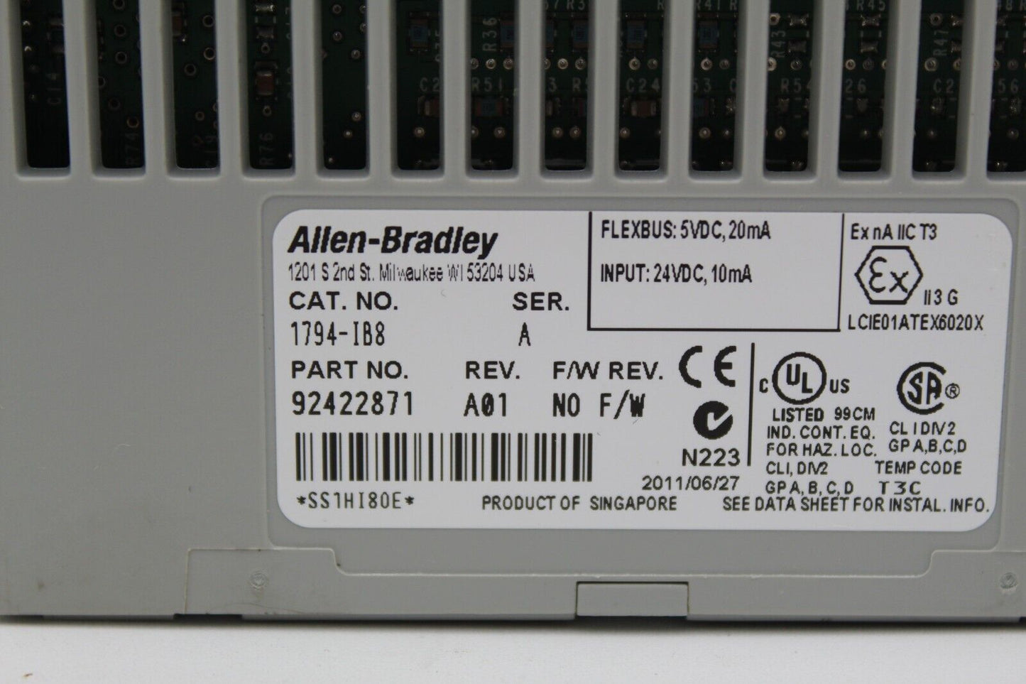 Allen Bradley 1794-IB8 Input Module