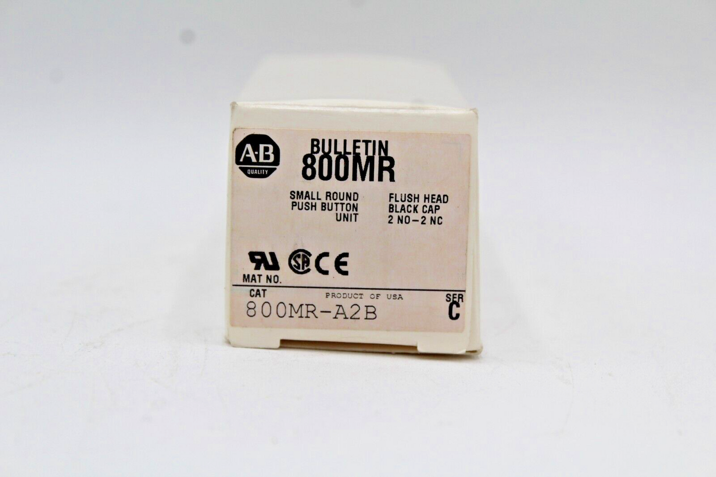 Allen-Bradley 800MR-A2B Small Round Flush Head Push Button