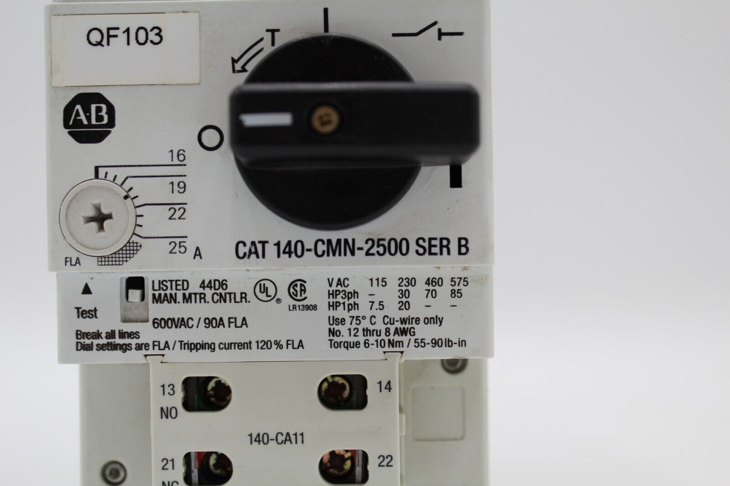 Allen-Bradley 140-CMN-2500 Ser. B Motor Controller Circuit Breaker