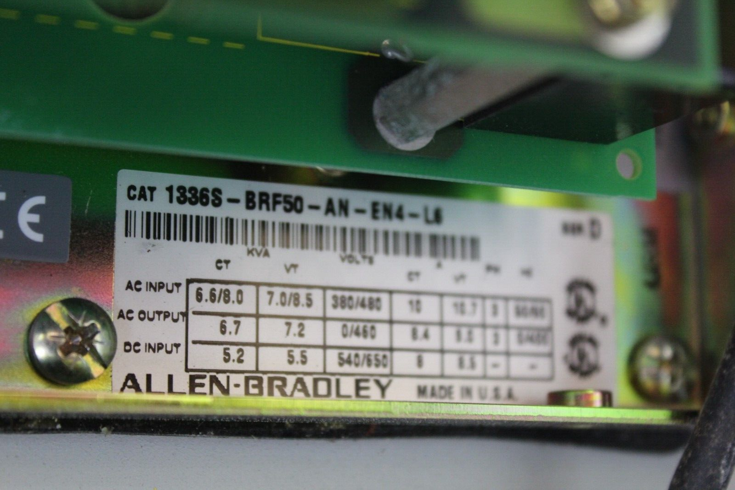 Allen-Bradley 1336S-BRF50-AJ-EN4-HJ2-L6 / 1336S-BRF50-AN-EN4-L6 Type12 Enclosure