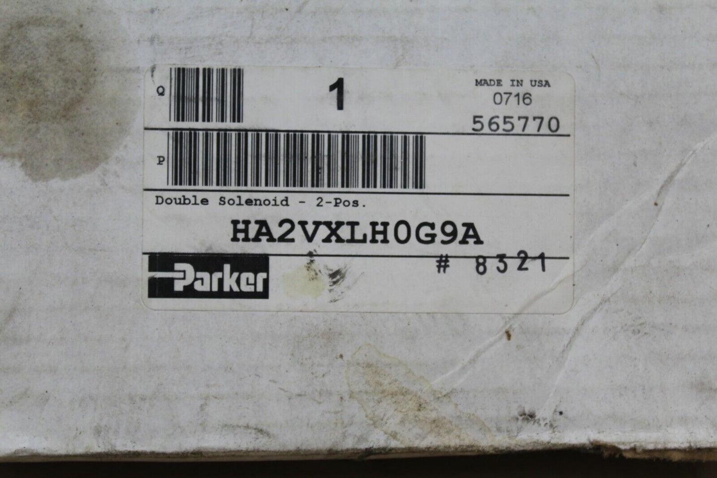 Parker HA2VXLH0G9A Valve