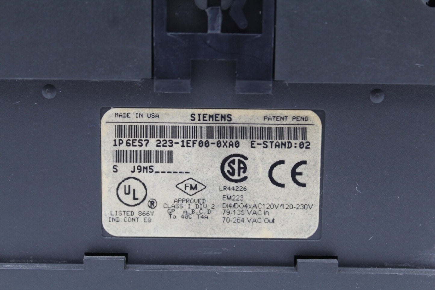 Siemens 6ES7 223-1EF00-0XA0 I/O Module