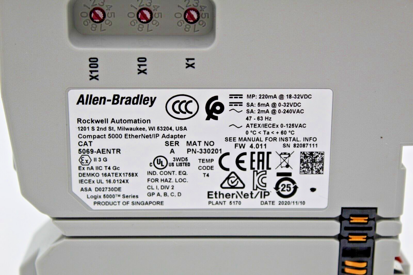 Allen-Bradley 5069-AENTR Compact5000 Ethernet/IP Adapter Module