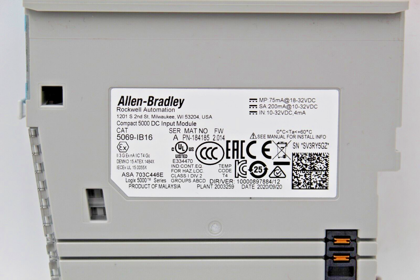 Allen-Bradley 5069-IB16 Compact 5000 DC Input Module