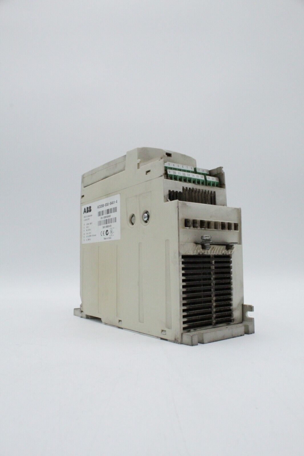 ABB ACS350-03U-04A1-4 AC Frequency Inverter with Control Panel (Very Dirty)