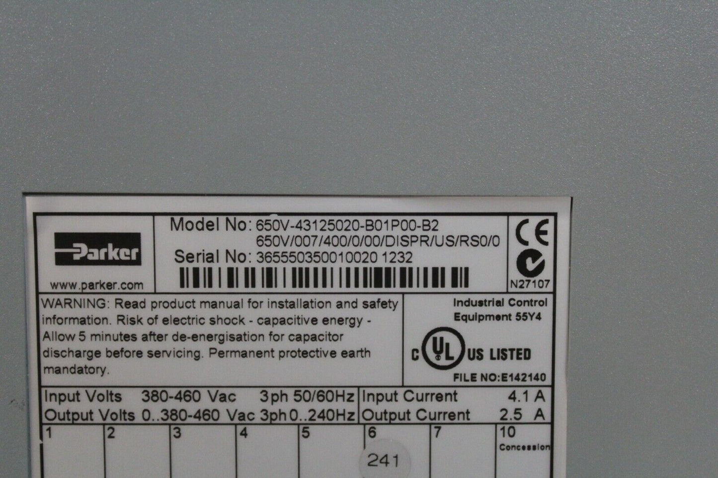 Parker 650V-43125020-B01P00-B2 Drive