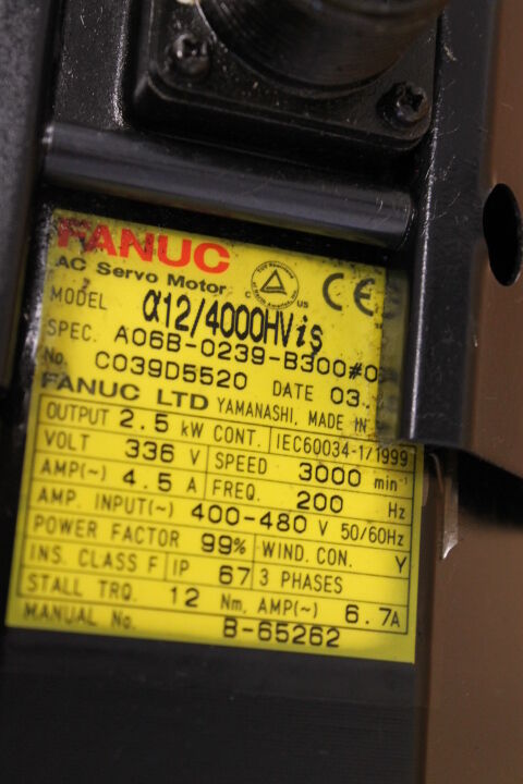 FANUC A06B-0239-B300#0100 MOTOR WITH PULSECODER
