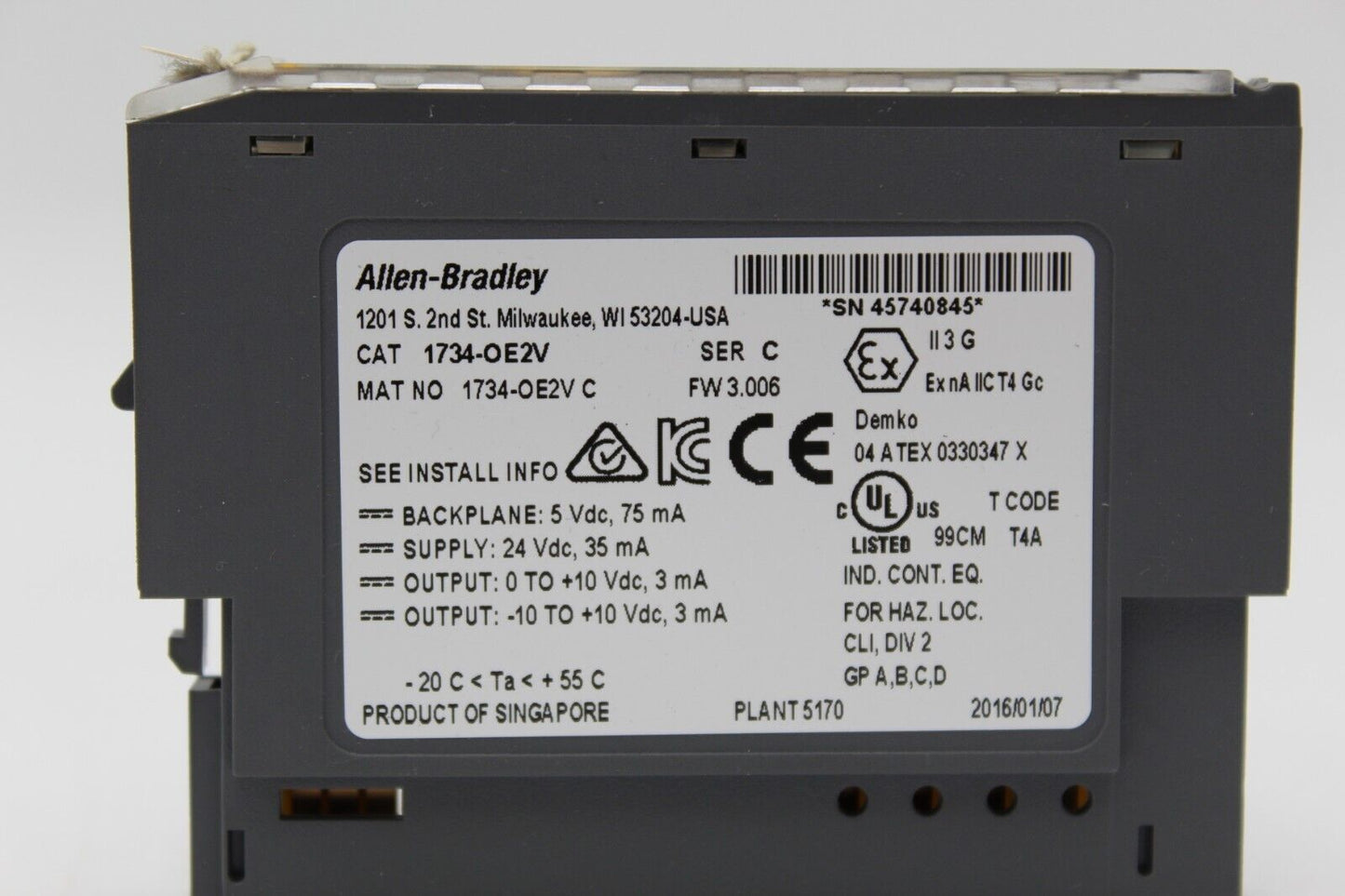Allen-Bradley 1734-OE2V 2-Point Analog Output Module
