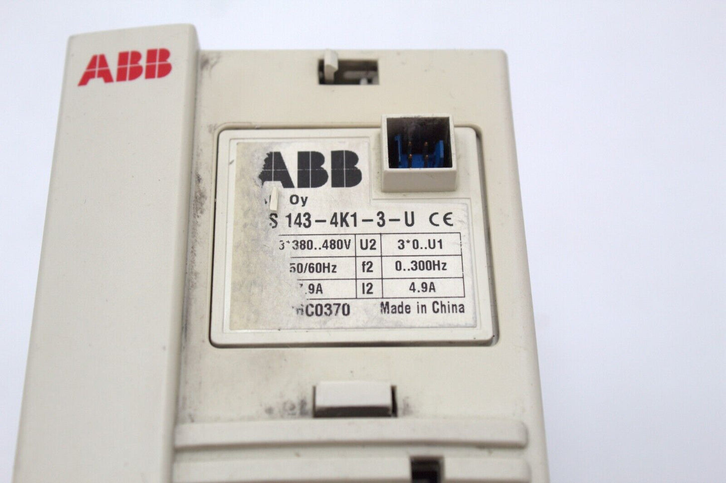 ABB ACS143-4K1-3-U AC Drive w/ Control Panel (Broken Tabs)