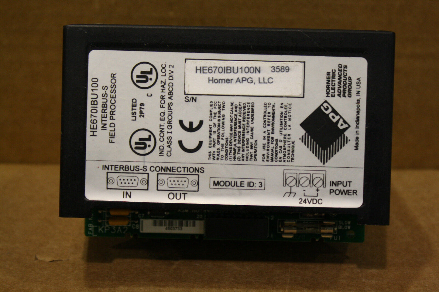 GE FANUC HE670IBU100N BUS INTERFACE UNIT FOR GE FIELD CONTROL INTERBUS-S