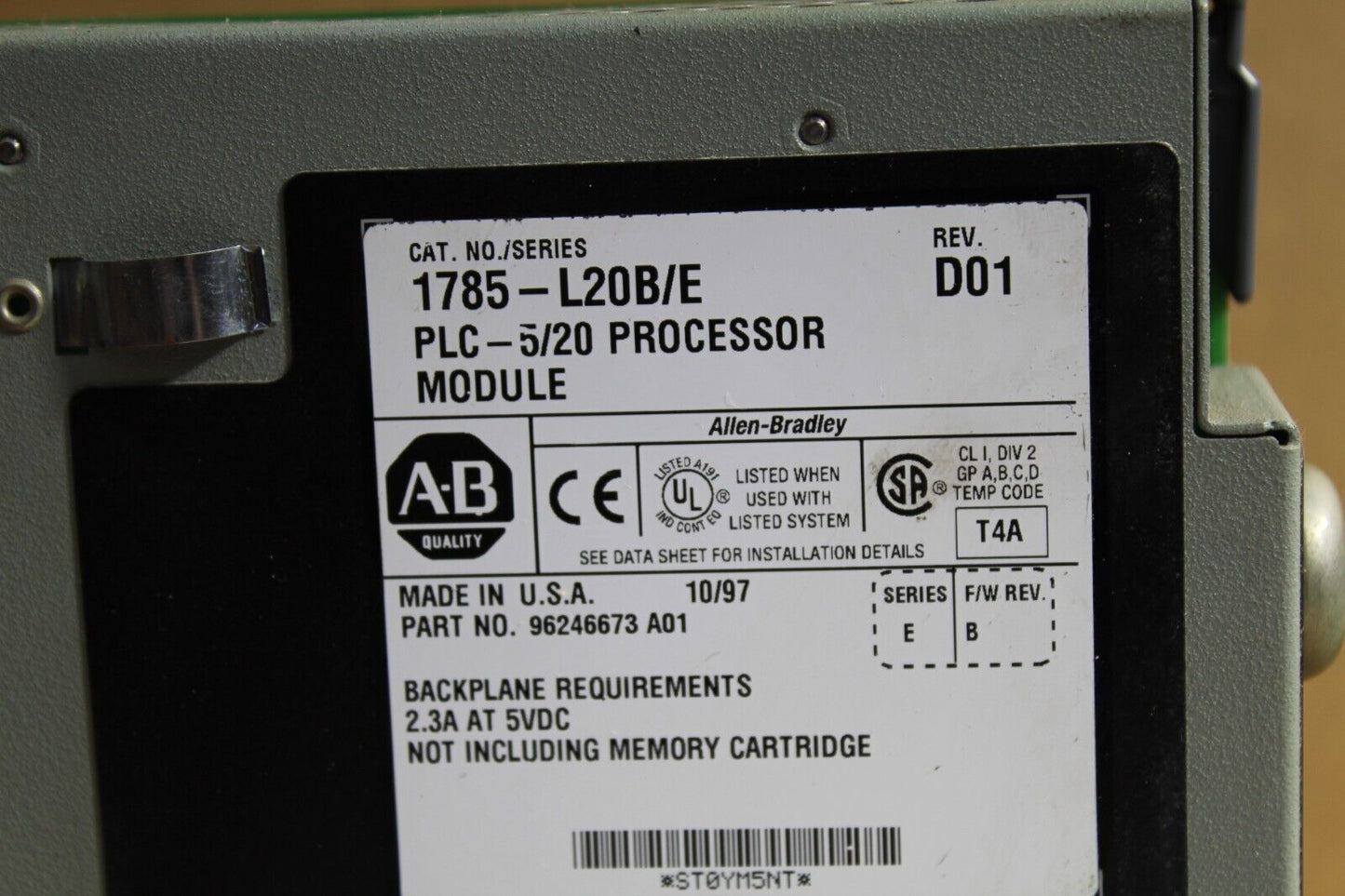 Allen-Bradley 1785-L20B/E Processor Module
