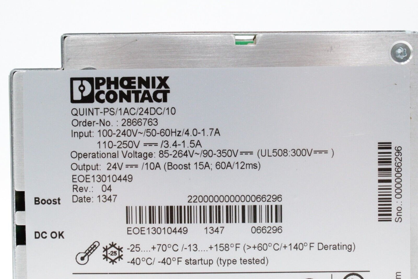 Phoenix Contact QUINT-PS/1AC/24DC/10 Power Supply