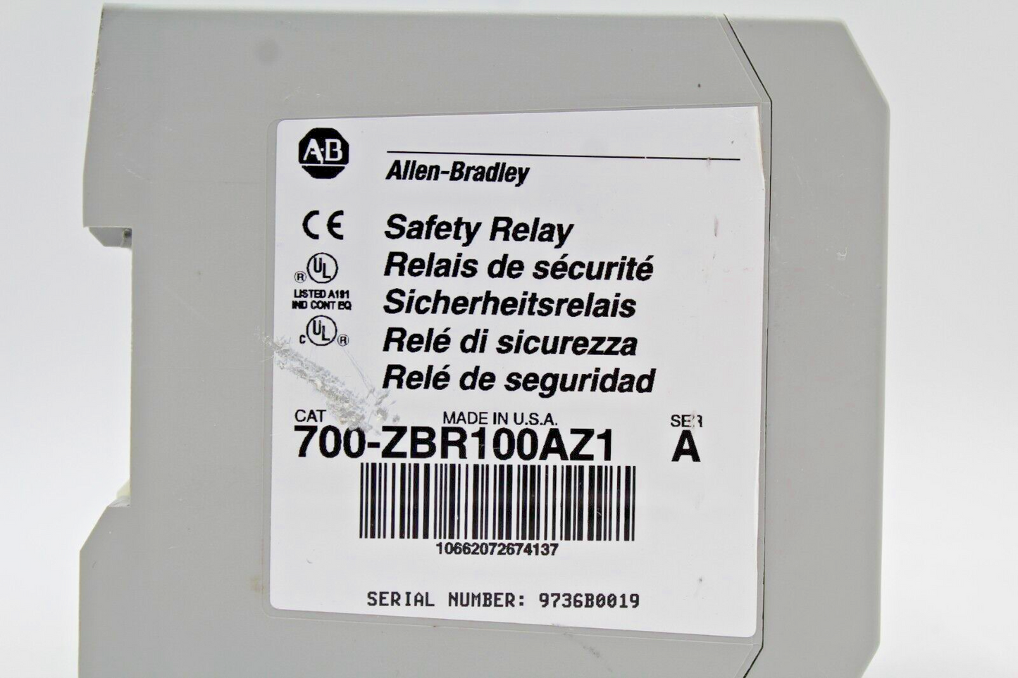 Allen-Bradley 700-ZBR100AZ1 Safety Relay