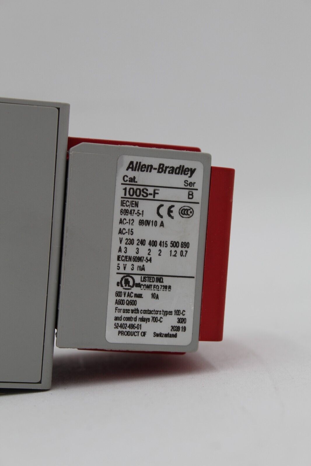 Allen-Bradley 100S-C30EJ04BC Complete Safety Contactor