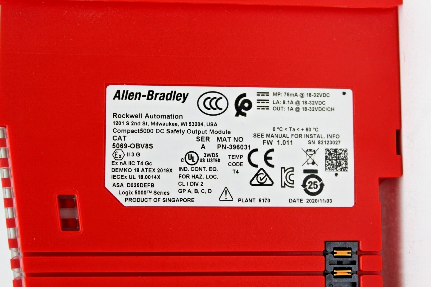 Allen-Bradley 5069-OBV8S Compact 5000 DC Safety Output Module