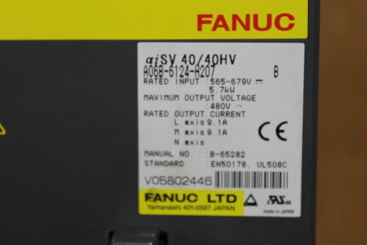 FANUC A06B-6124-H207 SER. B SERVO AMPLIFIER