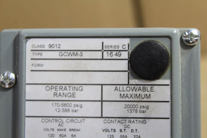 Square D GCWM-3 Pressure Switch