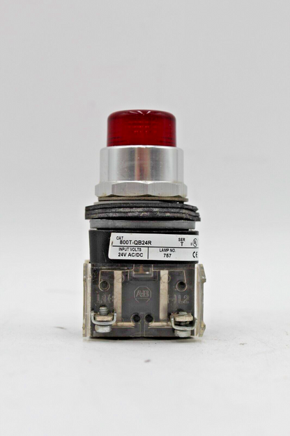 Allen-Bradley 800T-QB24R Red Momentary Contact Push Button