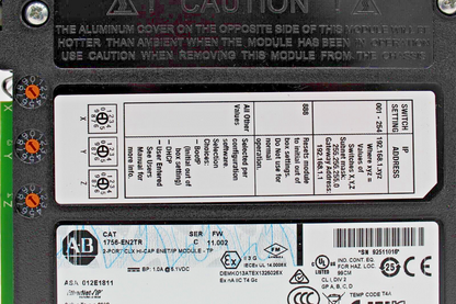 Allen-Bradley 2021 1756-EN2TR /C 2-Port CLX HI-CAP ENET/IP Module NNB