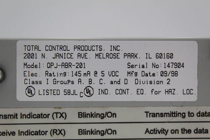Total Control Products QPJ-ABR-201 Communications Module