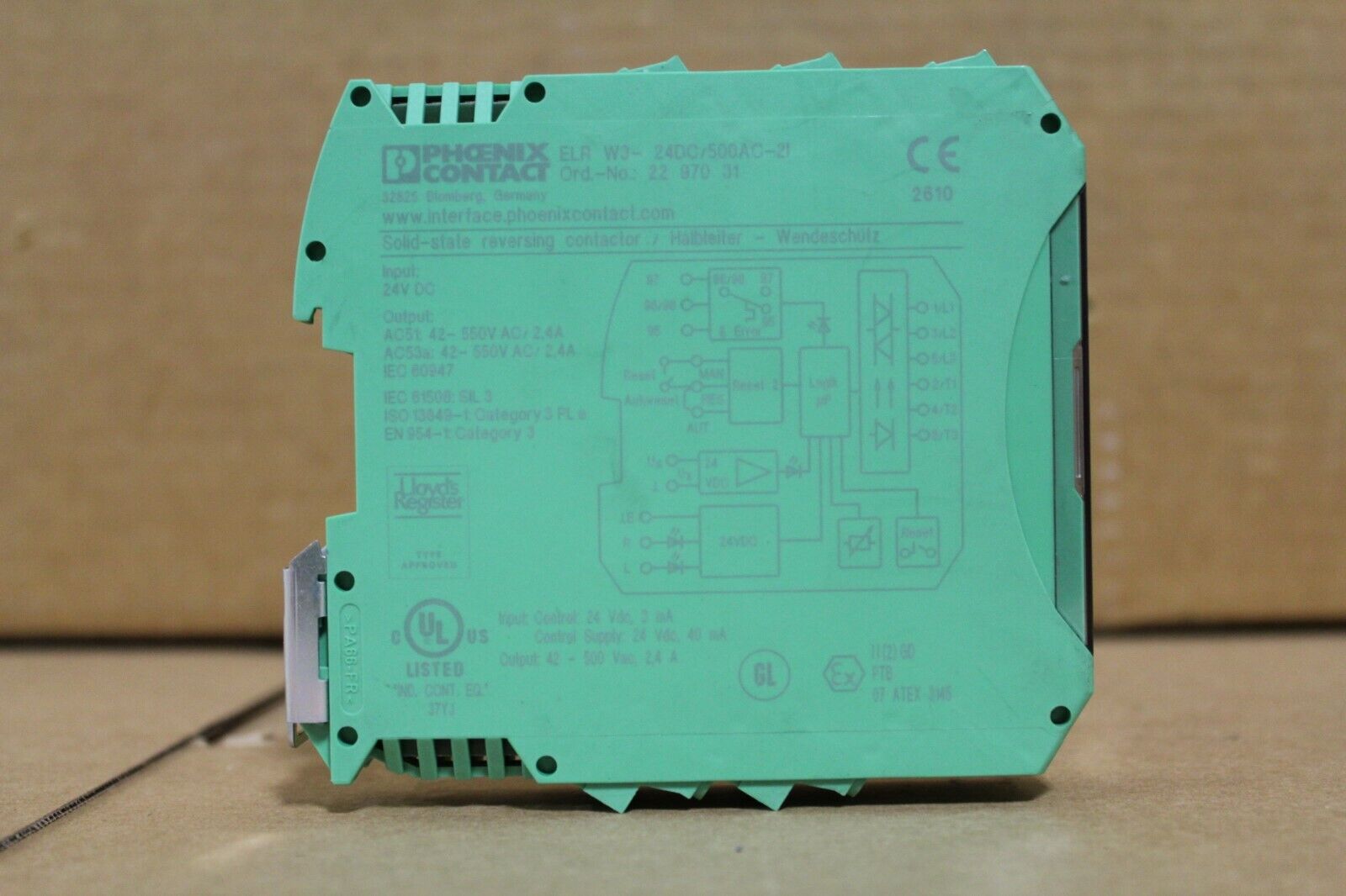 Phoenix Contact ELRW3-24DC/500AC- 2I Solid-State Reversing Contactor