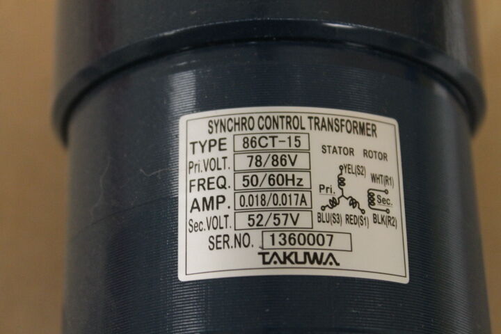 TAKUWA 86CT-15 SYNCHRO CONTROL TRANSFORMER