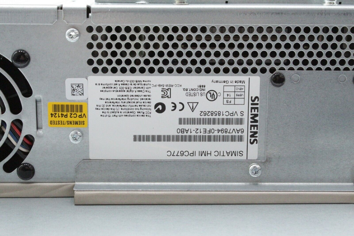 Siemens HMI IPC677C 6AV7894-0FE12-1AB0 Simatic HMI Integra Panel