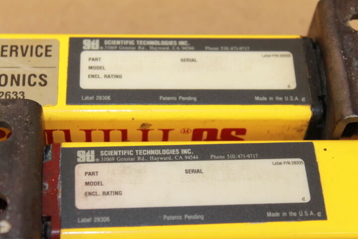 STI MS4328BB LIGHT CURTAIN TRANSMITTER & RECEIVER