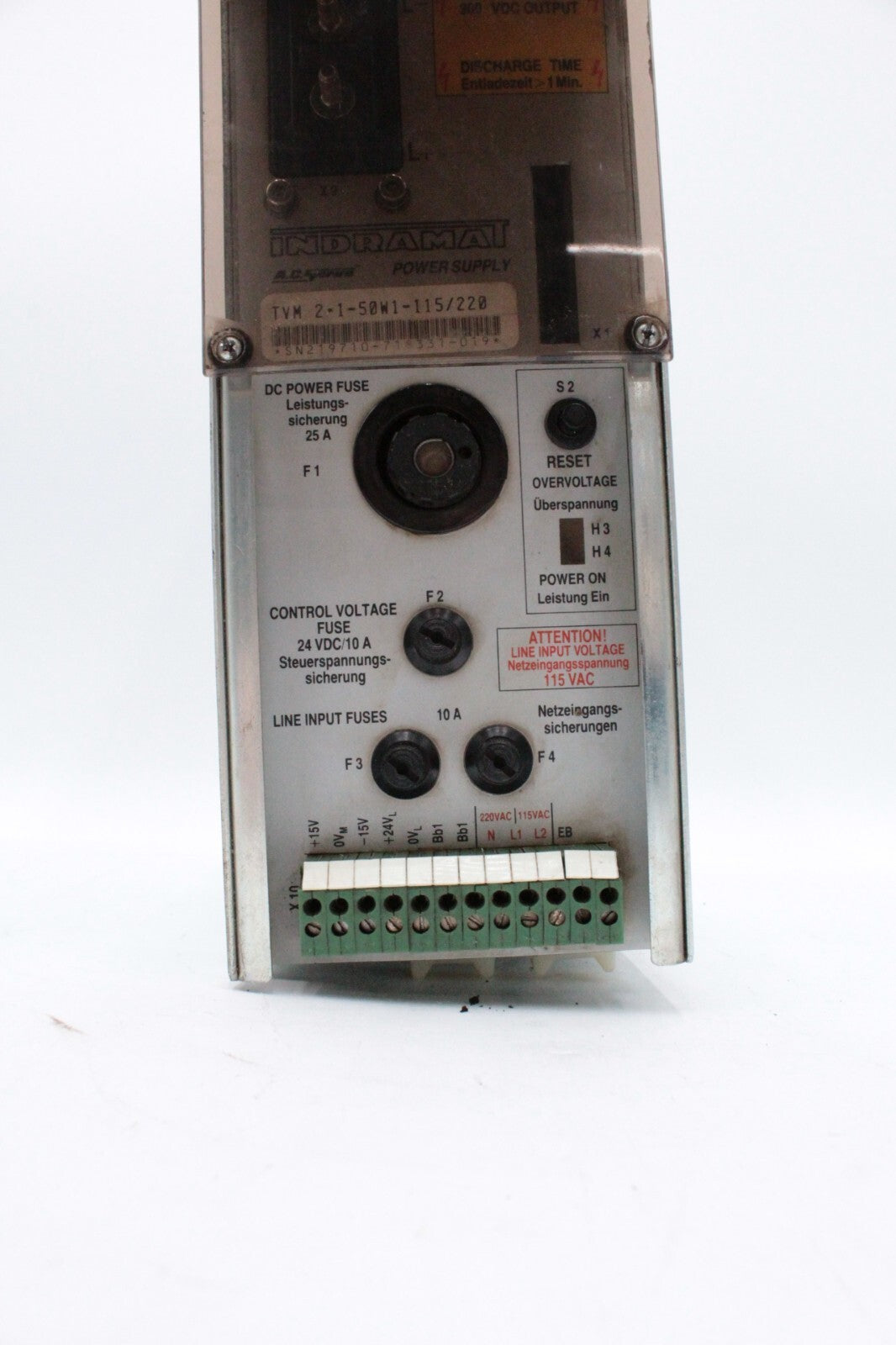 Indramat TVM 2.1-50W1-115/220 AC Servo Supply Module