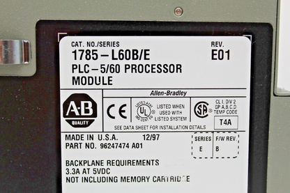 Allen-Bradley 1785-L60B/E PLC-5 Processor Module
