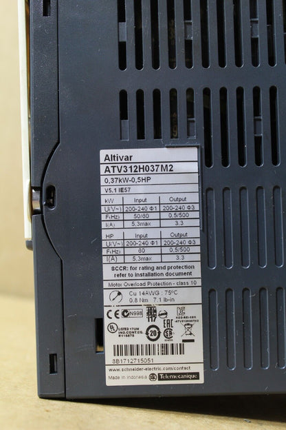 Schneider Electric ATV312H037M2 Frequency Inverter (No Dial)
