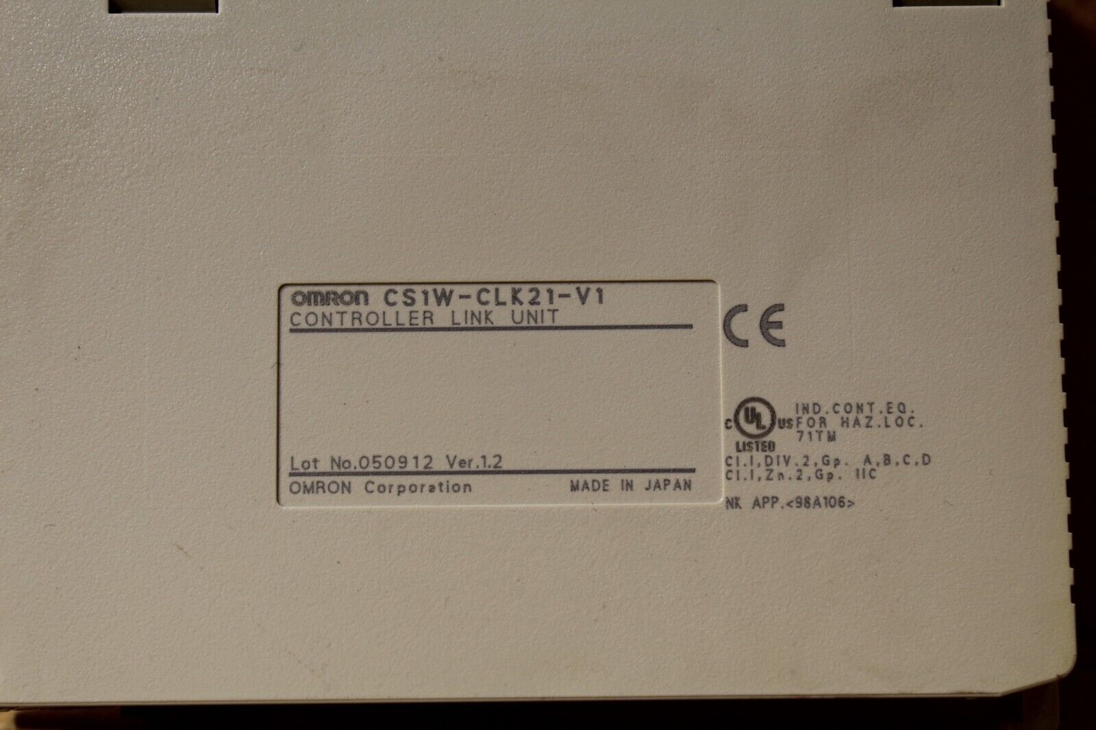 Omron CS1W-CLK21-V1 Controller Link Module